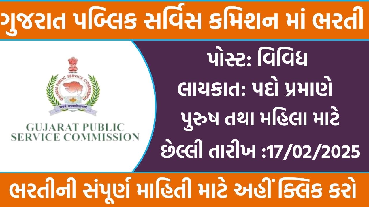 GPSC Recruitment 2025